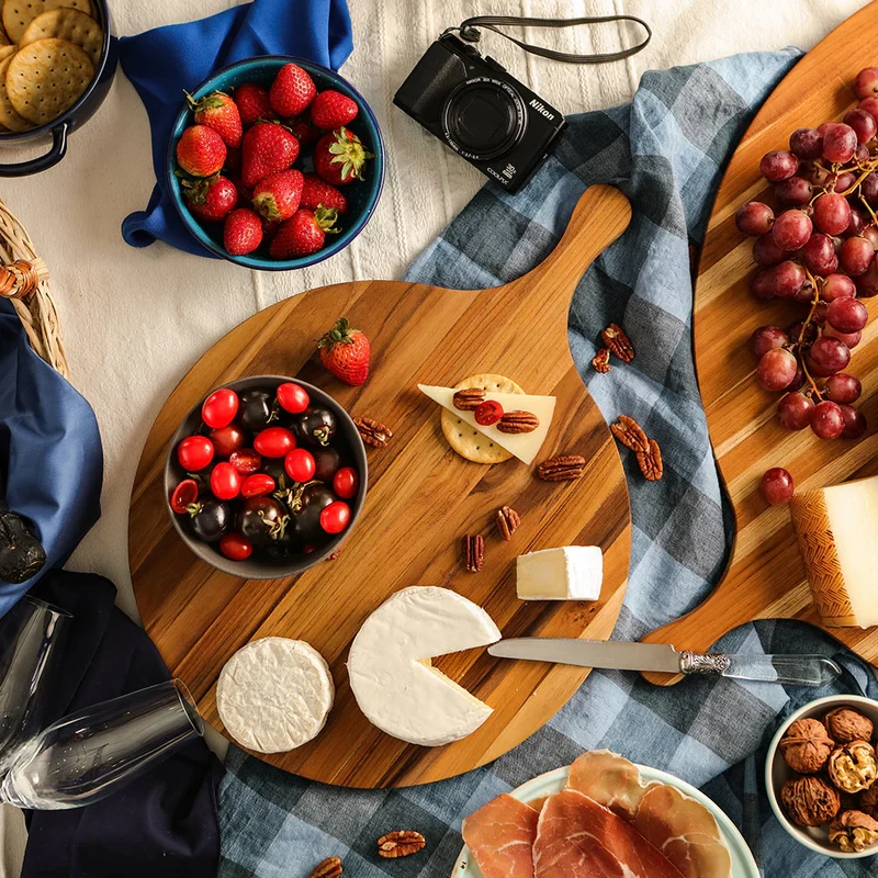 Teakhaus Atlas Serveerplank 38 Cm Teakhout 4 Teakhaus Atlas Serveerplank 38 Cm Teakhout - Afbeelding 2