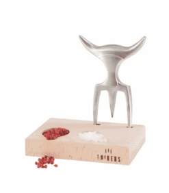 Tridens Vleesvork En Basis Geborsteld Rvs En Hout -Rhythm & Rizz tridens fork2